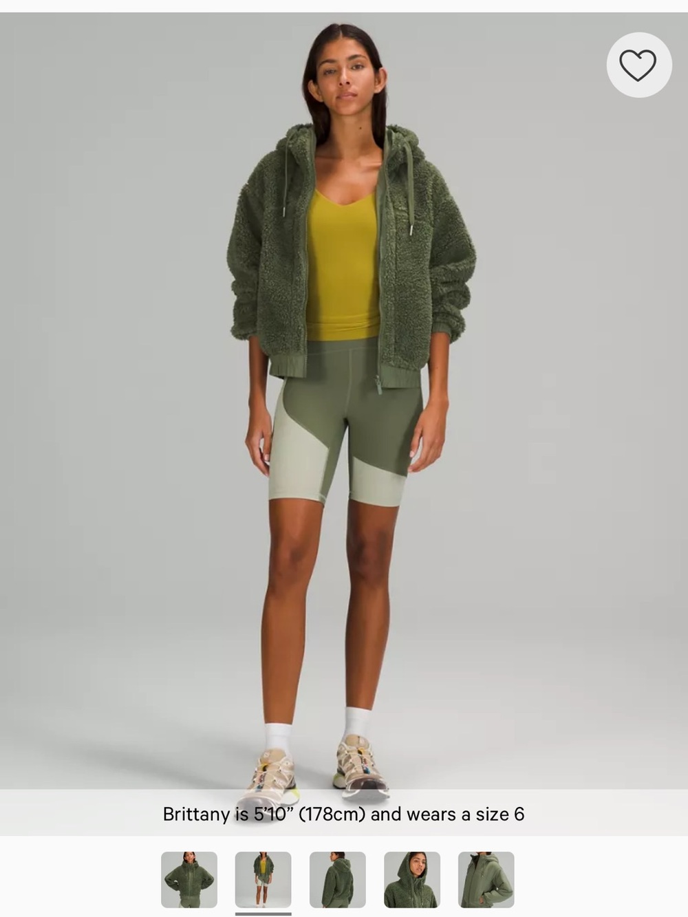 Lululemon Reversible Jacket Olive Green Sherpa Small - Picture 2 of 12